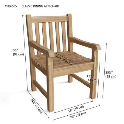 Anderson Teak Classic Dining Armchair — product image 3 of 3