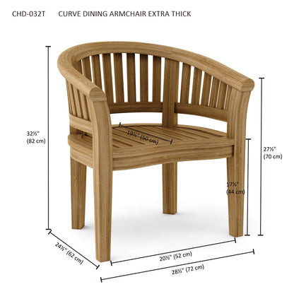 Anderson Teak Curve Armchair Extra Thick Wood — product image 5 of 5
