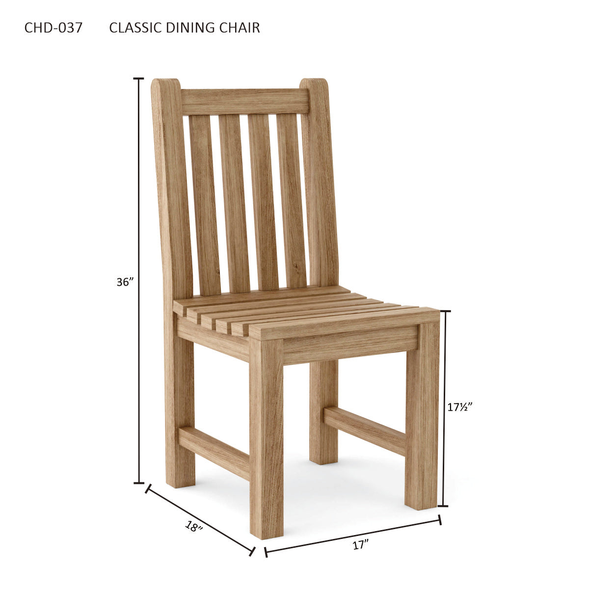 Anderson Teak Classic Dining Chair — product image 5 of 5
