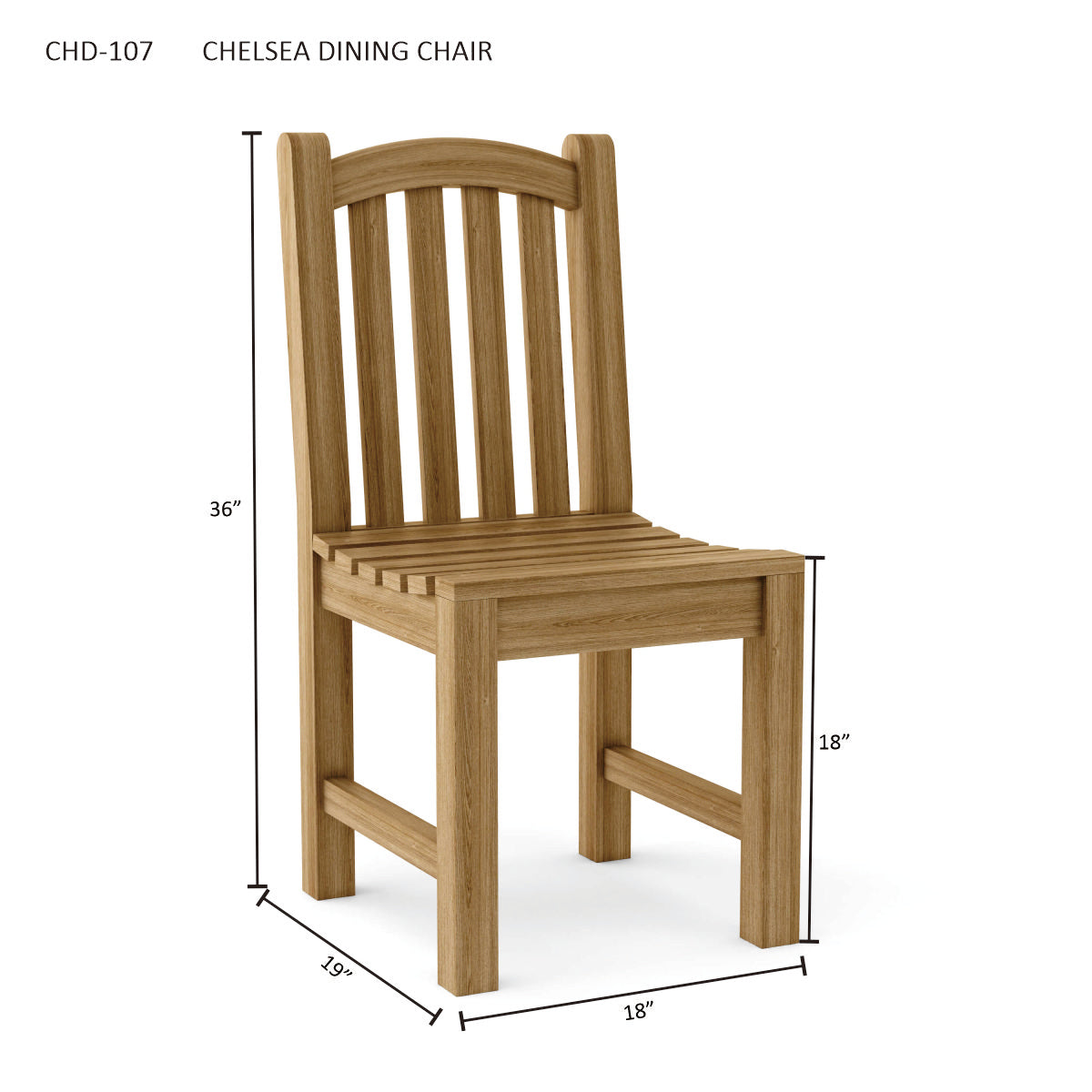 Anderson Teak Chelsea Dining Chair — product image 5 of 5