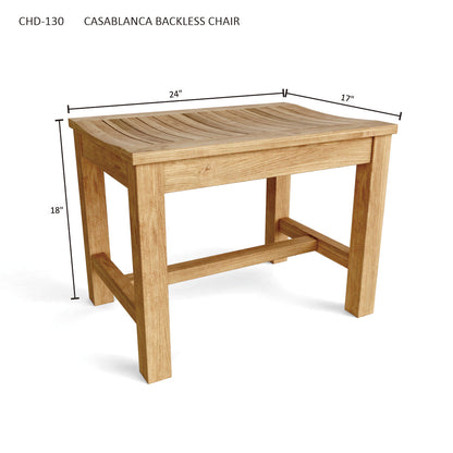 Anderson Teak Casablanca 24 in Backless Chair — product image 3 of 3
