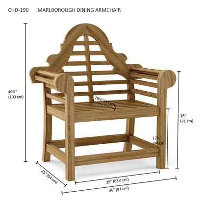 Anderson Teak Marlborough Dining Armchair — product image 9 of 9