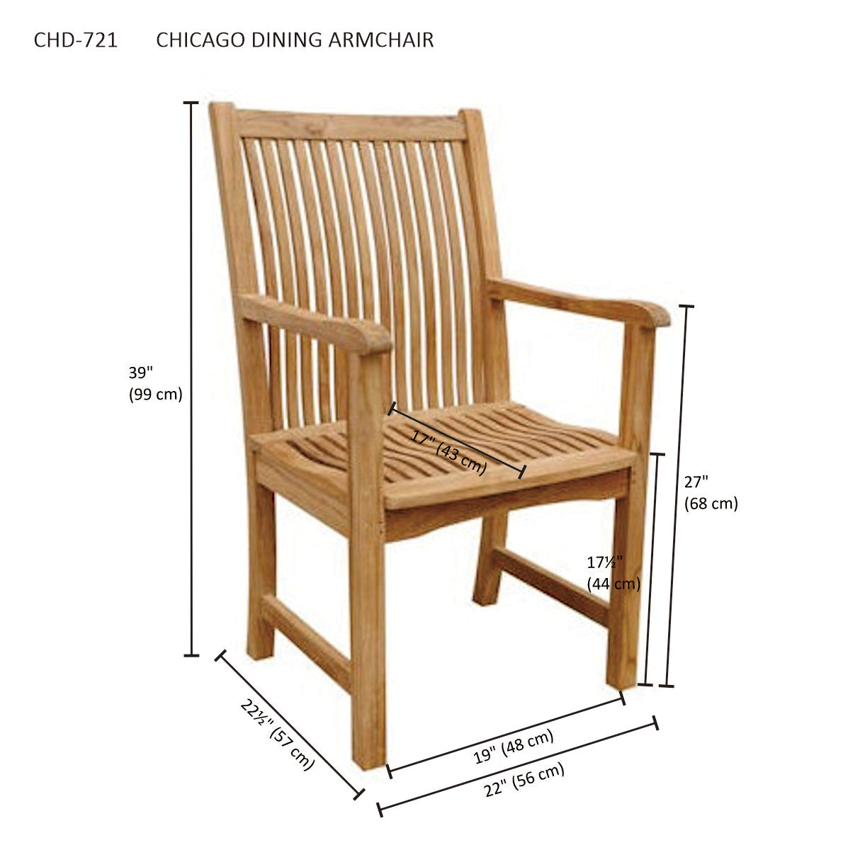 Anderson Teak Chicago Armchair — product image 6 of 6