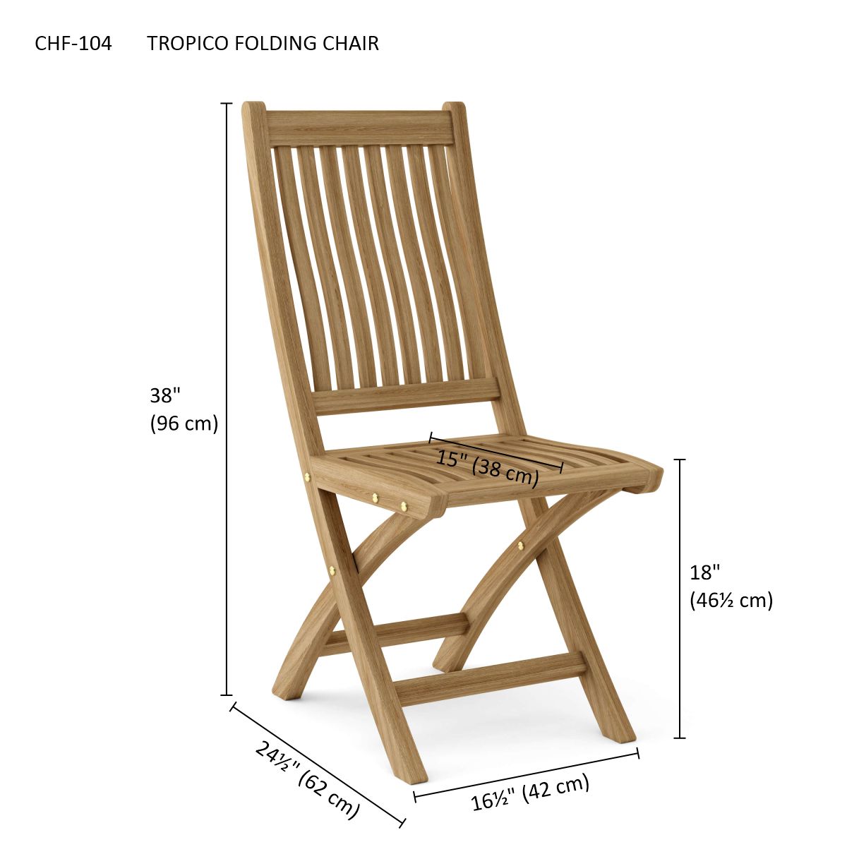 Anderson Teak Tropico Folding Armchairs Set of 2 — product image 6 of 10