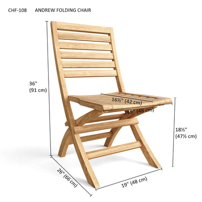 Anderson Teak Andrew Folding Chair Set of 2 — product image 3 of 3