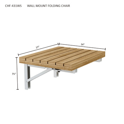 Anderson Teak Wall Mount Folding Chair I — product image 7 of 7