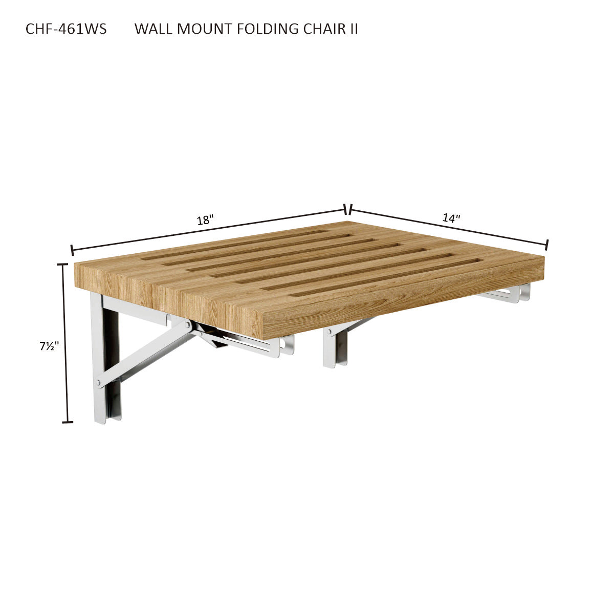 Anderson Teak Wall Mount Folding Chair II — product image 7 of 7