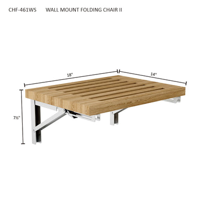 Anderson Teak Wall Mount Folding Chair II — product image 7 of 7