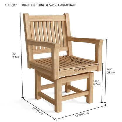 Anderson Teak Rialto Rocker Dining Armchair — product image 3 of 3