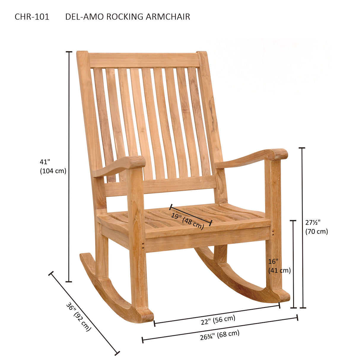 Anderson Teak Del-Amo Rocking Armchair — product image 6 of 6