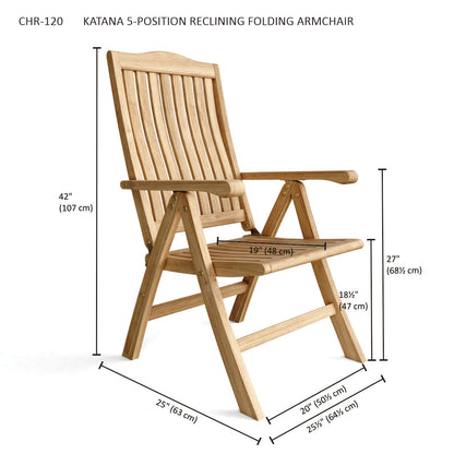 Anderson Teak Katana 5-Position Recliner Armchair — product image 4 of 4