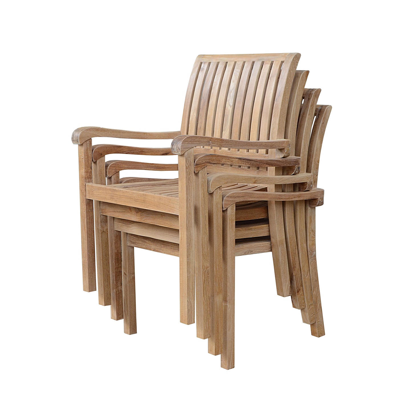Anderson Teak Aspen Stackable Armchair Set of 4 — product image 5 of 8