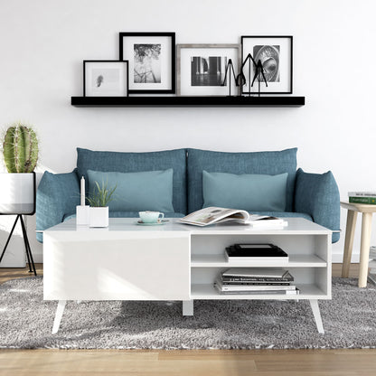 Anderson Teak Altus 43 Inch Coffee Table Gloss White — product image 1 of 6