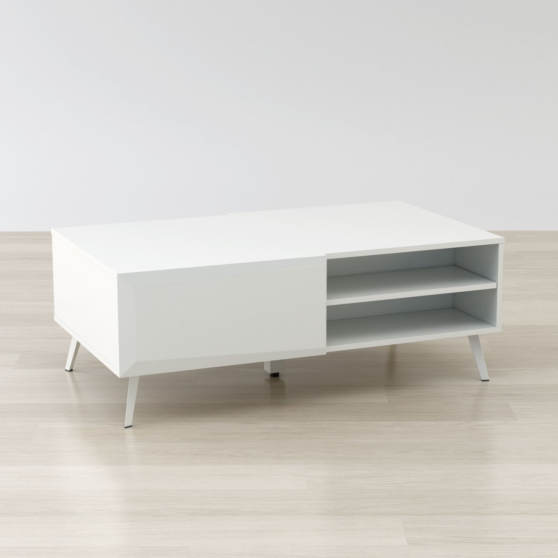 Anderson Teak Altus 43 Inch Coffee Table Gloss White — product image 4 of 6