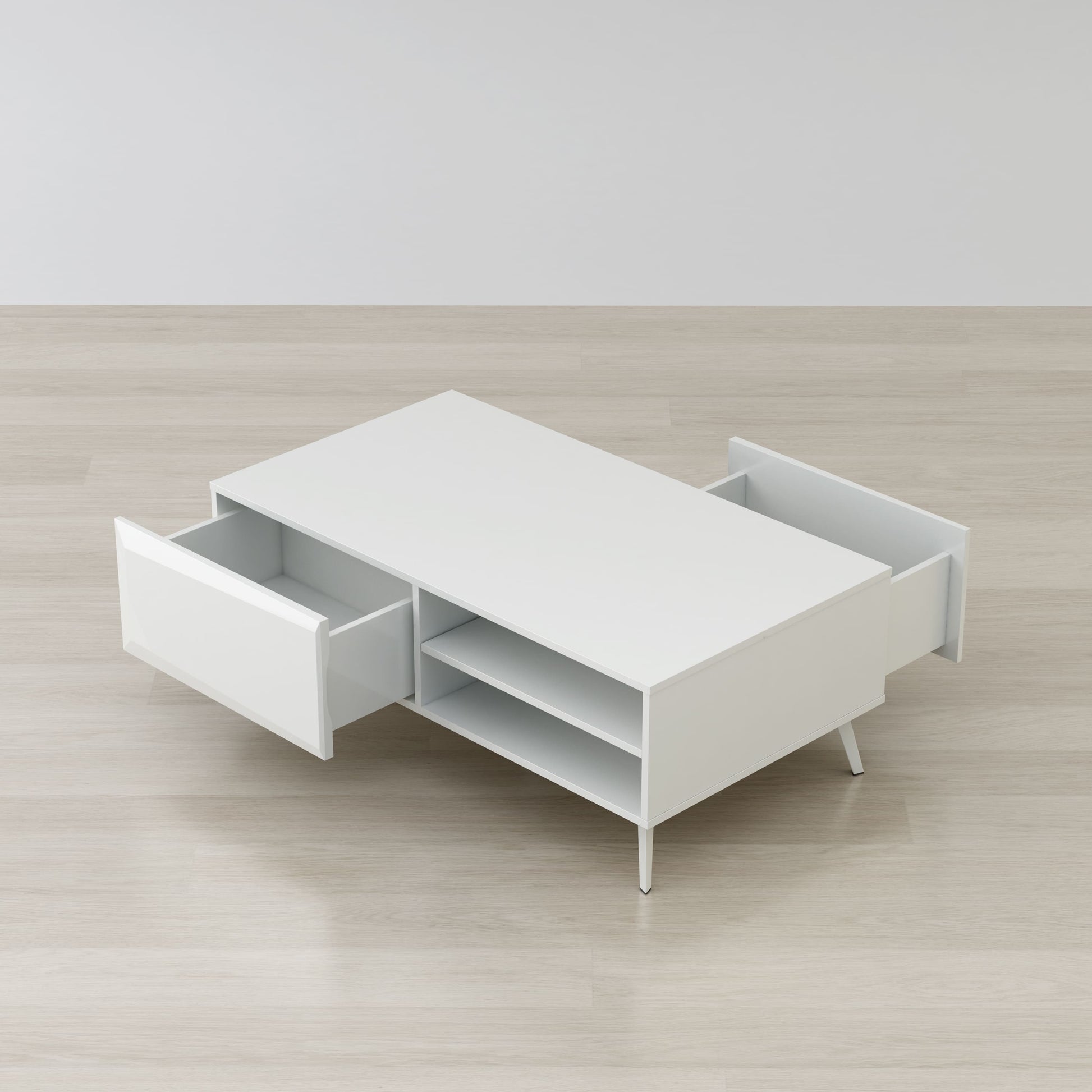 Anderson Teak Altus 43 Inch Coffee Table Gloss White — product image 5 of 6
