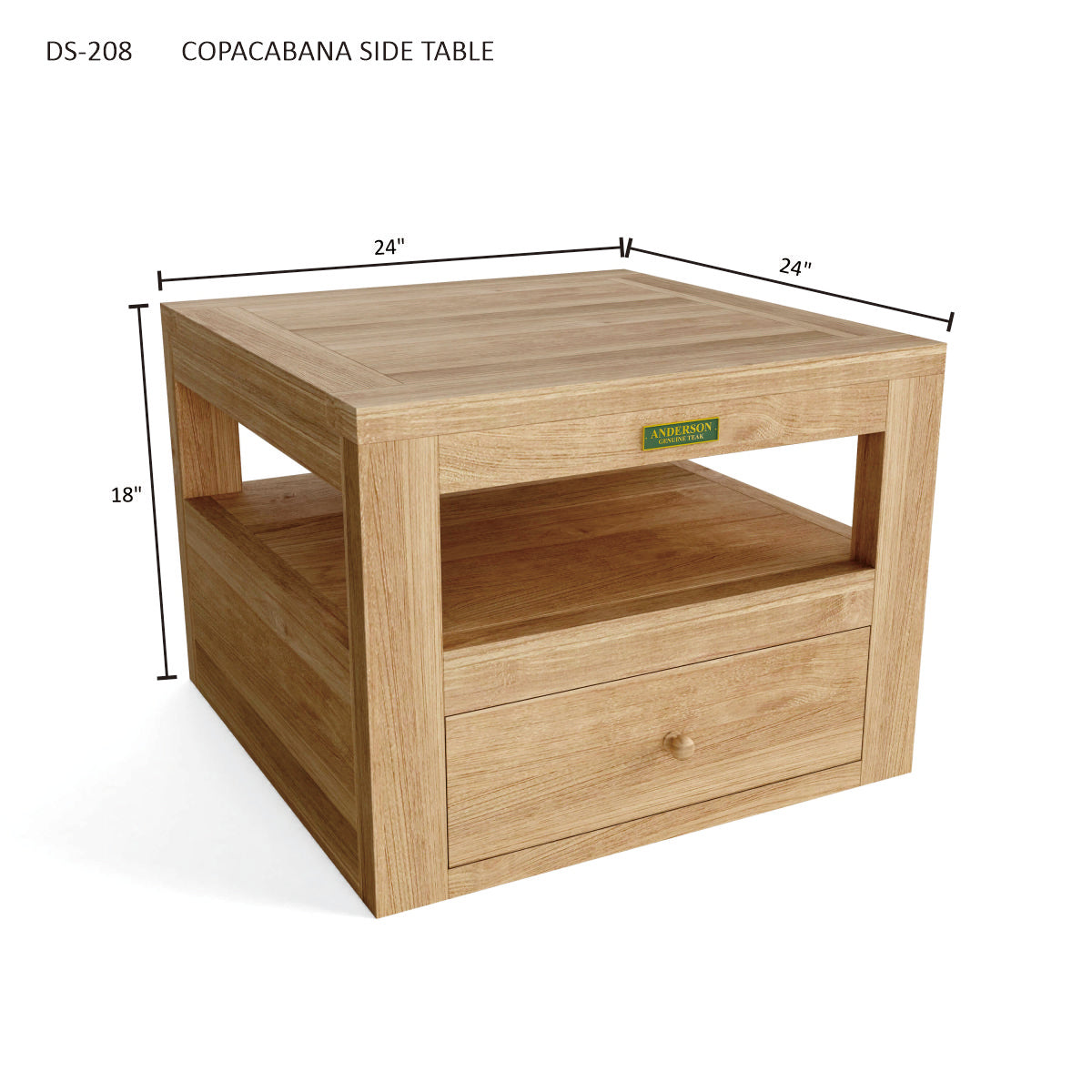Anderson Teak Copacabana Side Table — product image 4 of 4