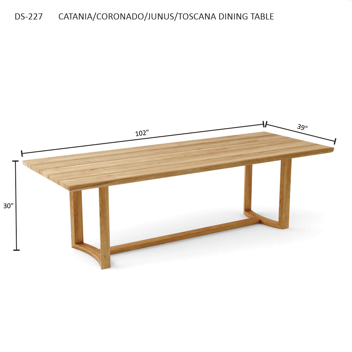 Anderson Teak Junus Dining Table 102 Inch Solid Teak Wood — product image 4 of 4