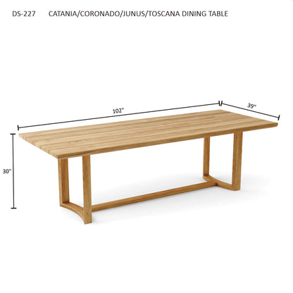 Anderson Teak Junus Dining Table 102 Inch Solid Teak Wood — product image 4 of 4