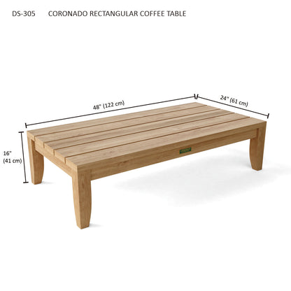 Anderson Teak Coronado Rectangular Coffee Table DS-305 — product image 3 of 3