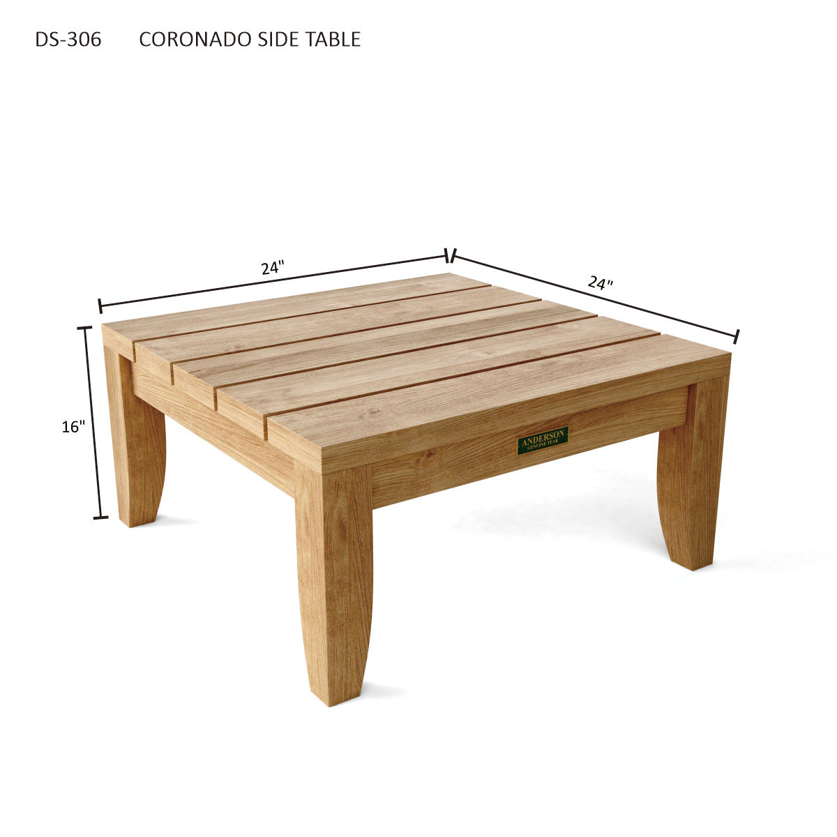 Anderson Teak Coronado Side Table — product image 3 of 3