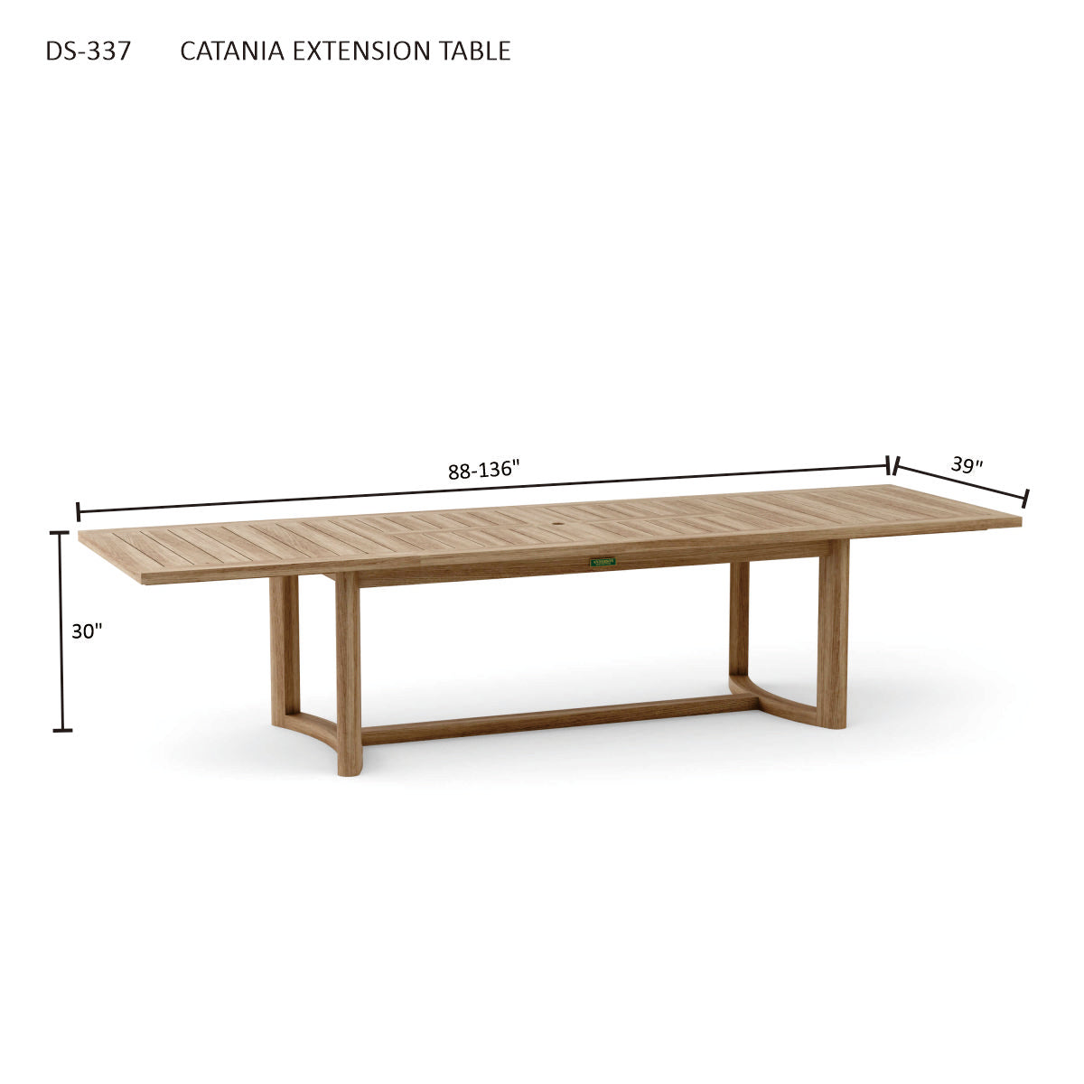 Anderson Teak Catania Extension Table — product image 7 of 7
