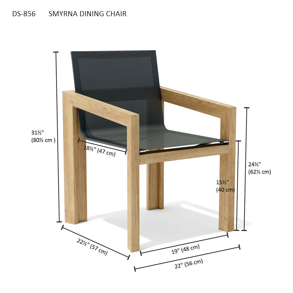 Anderson Teak Smyrna Dining Armchair — product image 5 of 5