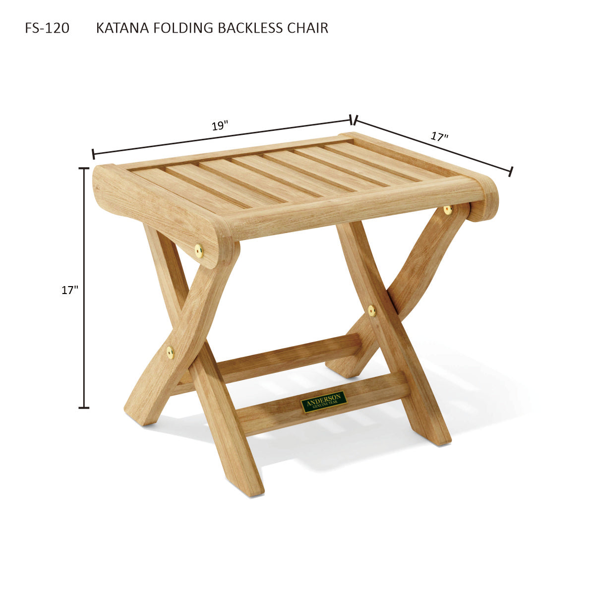 Anderson Teak Katana Folding Foot Stool — product image 4 of 4