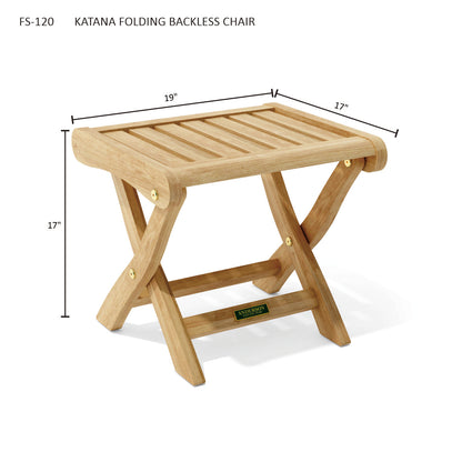 Anderson Teak Katana Folding Foot Stool — product image 4 of 4