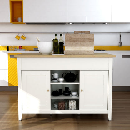 Anderson Teak Delphi 53 in Kitchen Island Cabinet with Two Stools — product image 2 of 10