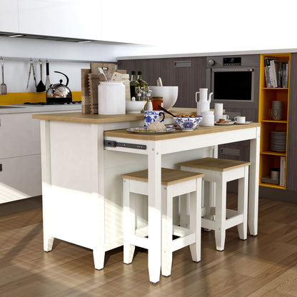 Anderson Teak Delphi 53 in Kitchen Island Cabinet with Two Stools — product image 3 of 10