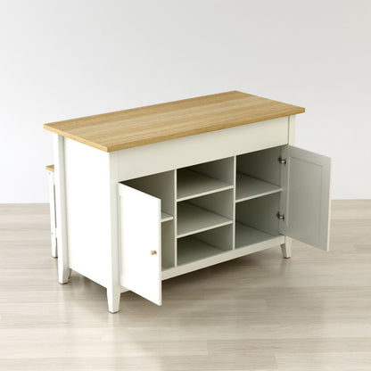 Anderson Teak Delphi 53 in Kitchen Island Cabinet with Two Stools — product image 5 of 10
