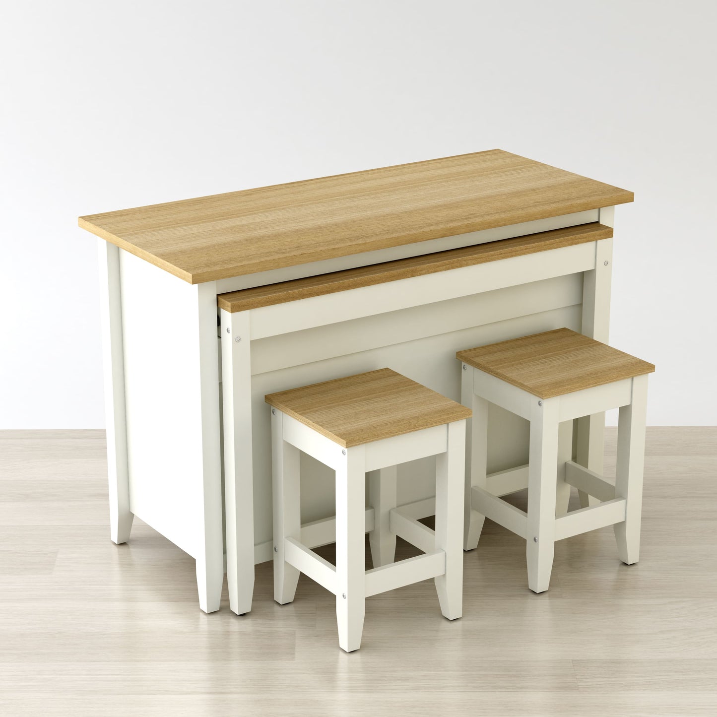 Anderson Teak Delphi 53 in Kitchen Island Cabinet with Two Stools — product image 6 of 10