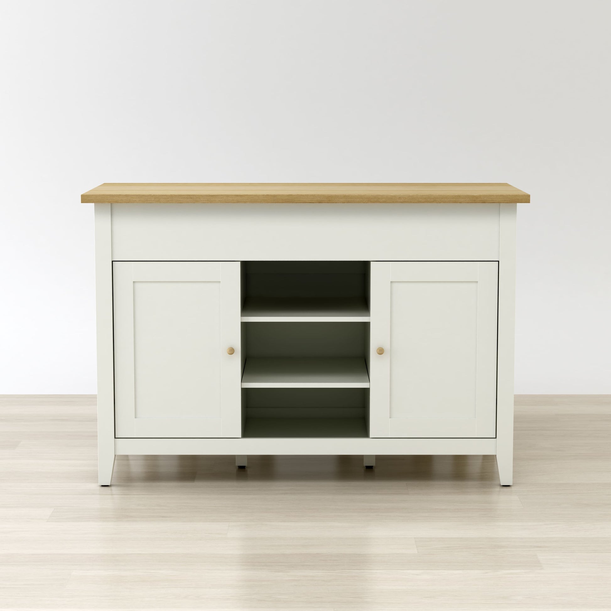 Anderson Teak Delphi 53 in Kitchen Island Cabinet with Two Stools — product image 8 of 10