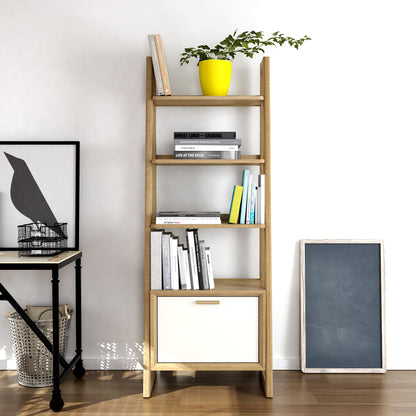 Anderson Teak Kathy Ladder Shelf Bookcase with Storage Door — product image 1 of 7