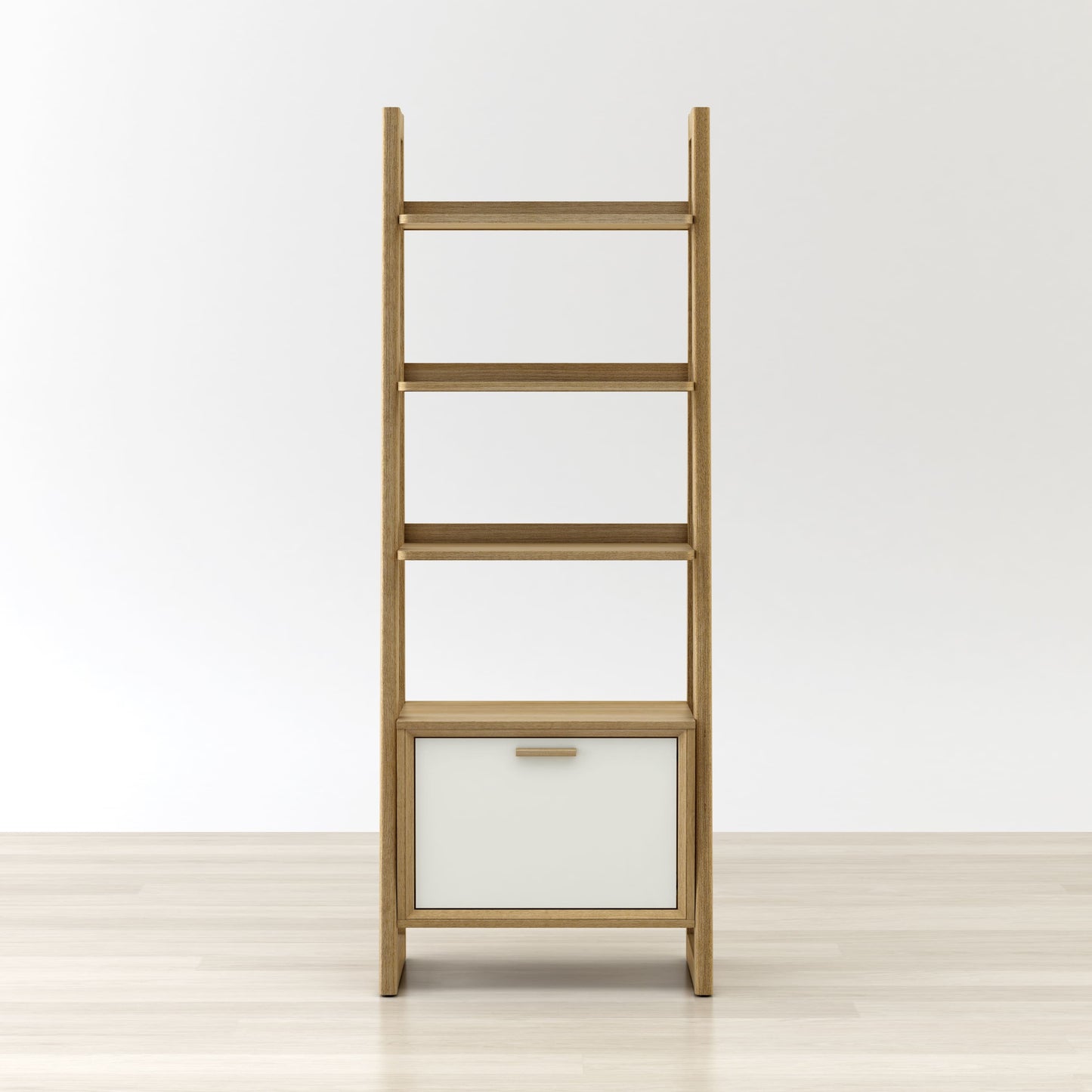 Anderson Teak Kathy Ladder Shelf Bookcase with Storage Door — product image 4 of 7