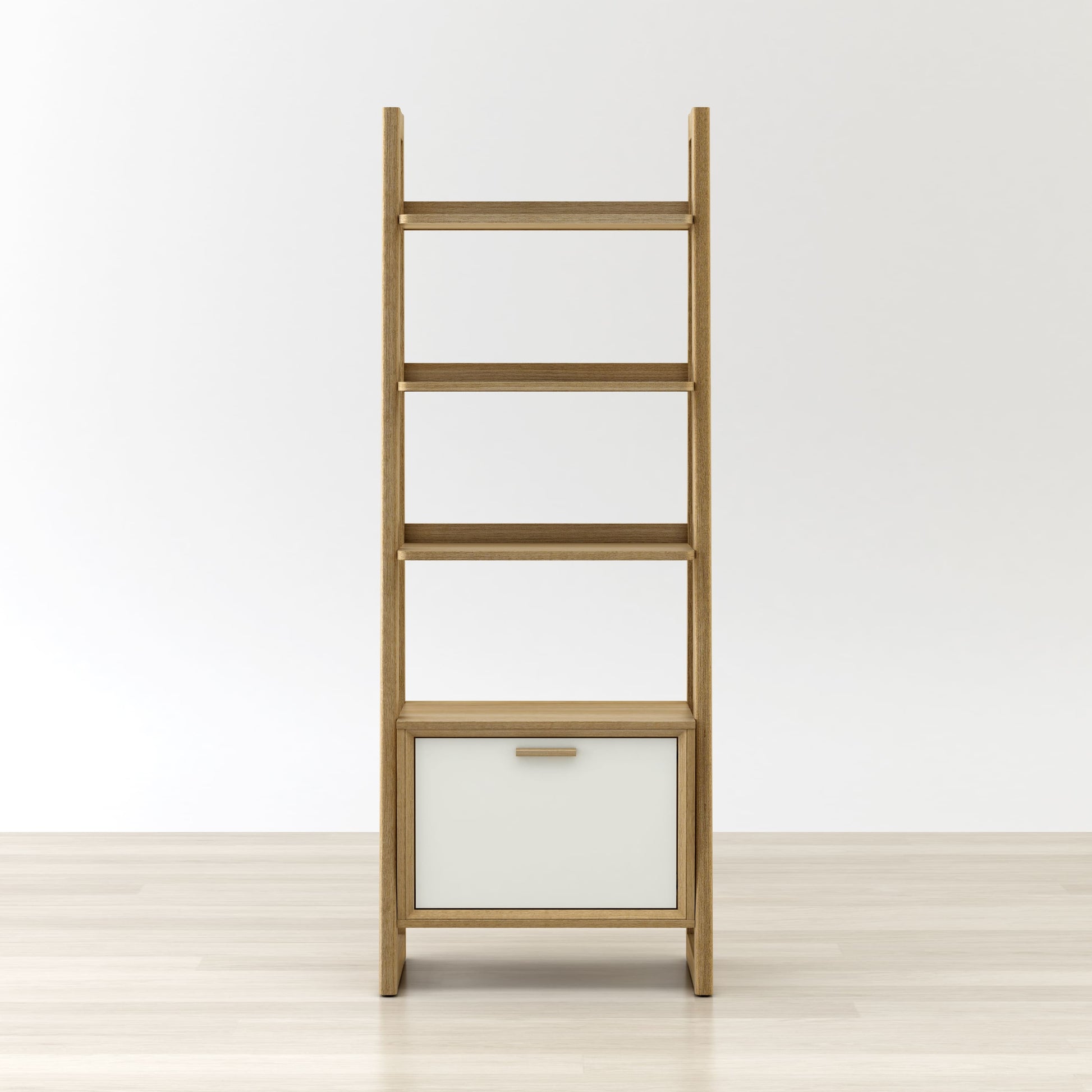 Anderson Teak Kathy Ladder Shelf Bookcase with Storage Door — product image 4 of 7