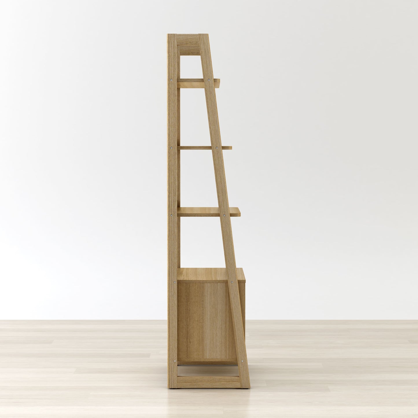 Anderson Teak Kathy Ladder Shelf Bookcase with Storage Door — product image 6 of 7