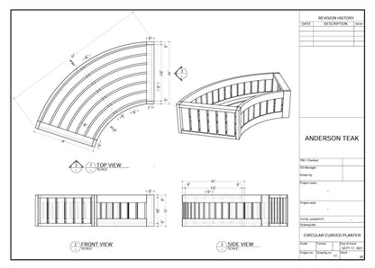 Anderson Teak Circular Modular Planter PL-808C — product image 3 of 3