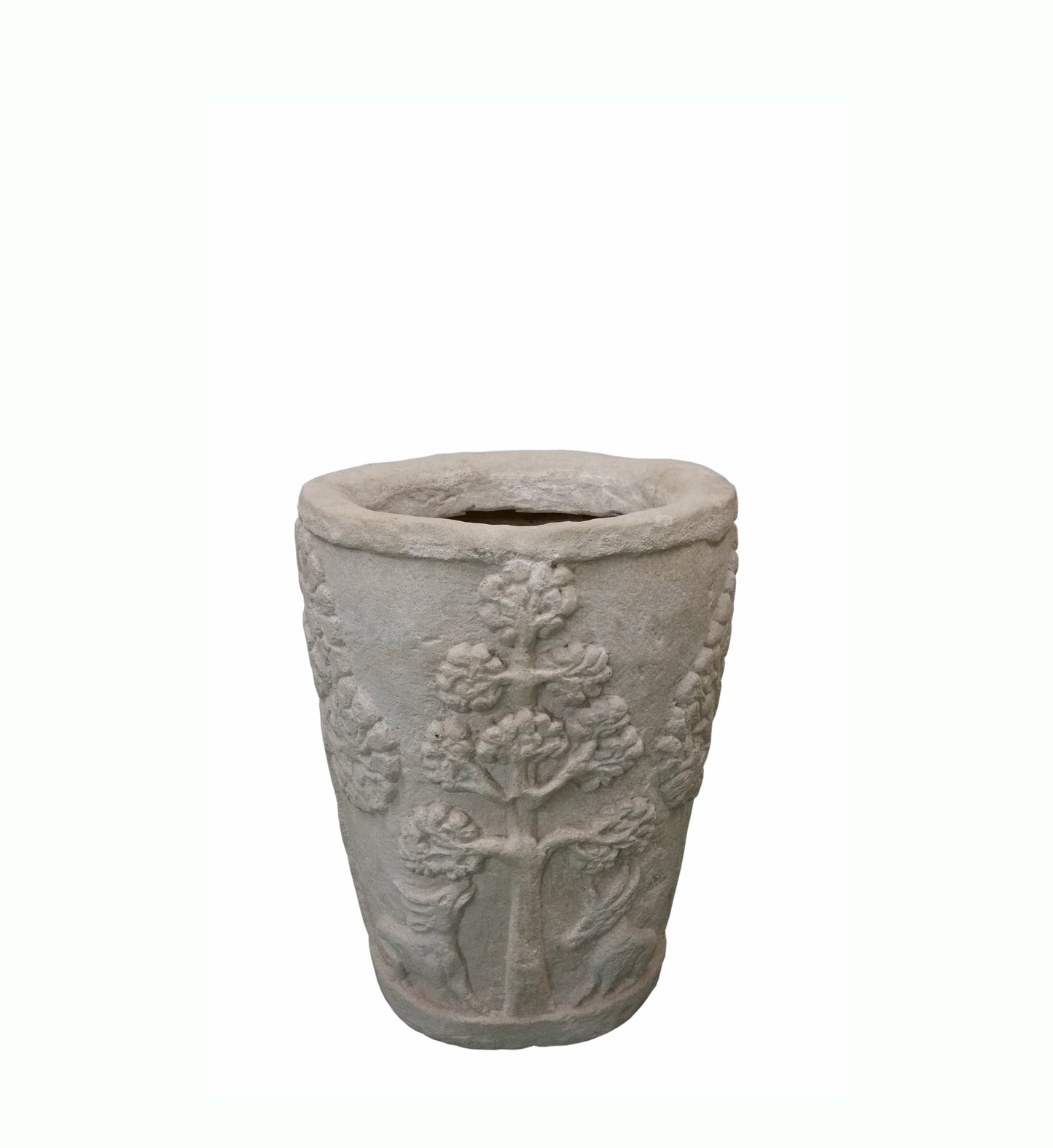 Anderson Teak Amazon Round Cast Limestone Planter Natural Beige 20.5 Inch — product image 1 of 1