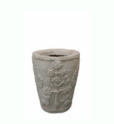 Anderson Teak Amazon Round Cast Limestone Planter Natural Beige 20.5 Inch