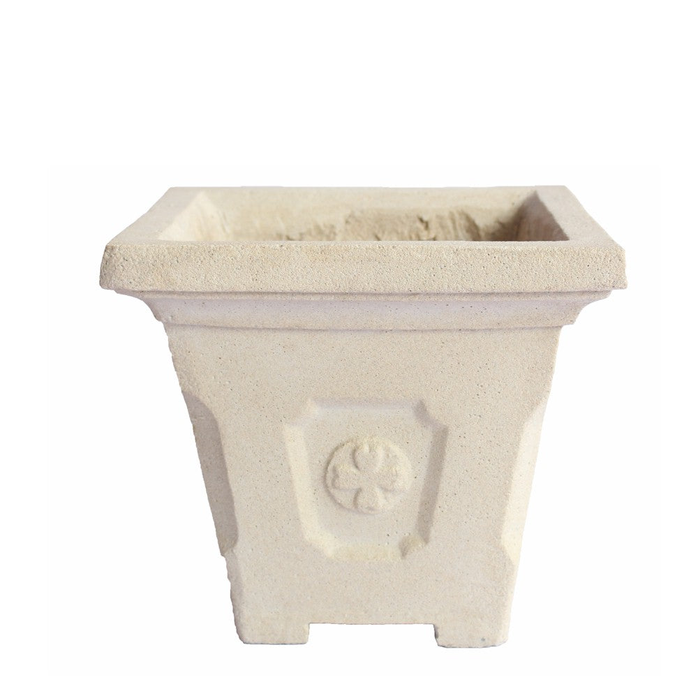 Anderson Teak Amalfi Square Planter in Cast Limestone — product image 1 of 1