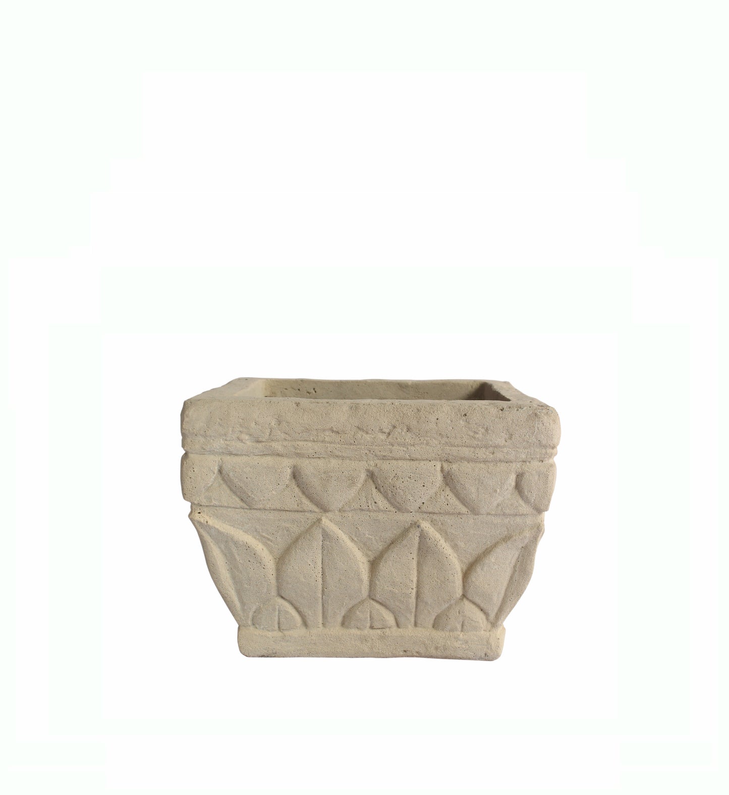 Anderson Teak Verona Square Cast Limestone Planter Natural Beige 12 Inch — product image 1 of 1