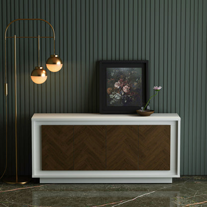 Anderson Teak Paraggi Sideboard White and Mahogany — product image 1 of 4