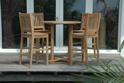 Anderson Teak Bahama Avalon 5-Piece Round Bar Set — product image 1 of 5