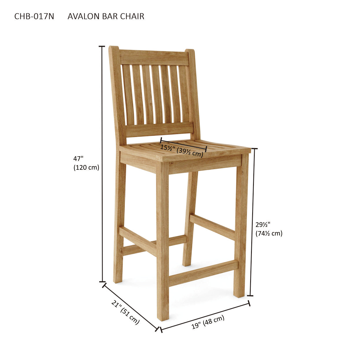 Anderson Teak Bahama Avalon 5-Piece Round Bar Set — product image 4 of 5