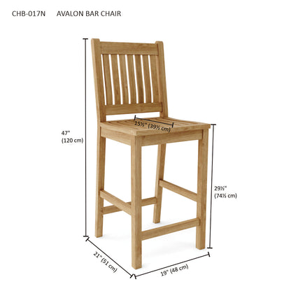 Anderson Teak Bahama Avalon 5-Piece Round Bar Set — product image 4 of 5