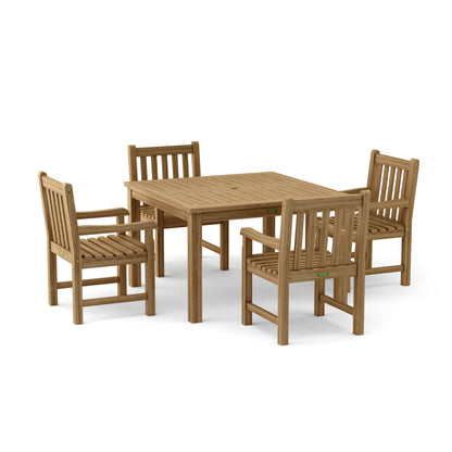 Anderson Teak Windsor Classic Armchair 5-Piece Dining Table Set — product image 3 of 9