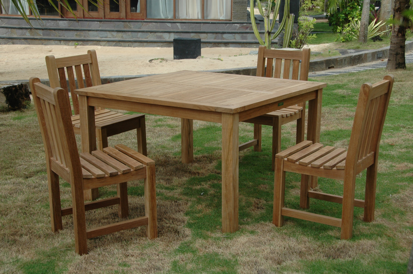 Anderson Teak Windsor Classic Side Chair 5-Piece Dining Table Set — product image 1 of 10