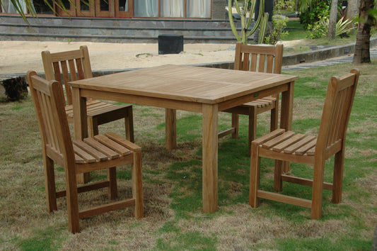 Anderson Teak Windsor Classic Side Chair 5-Piece Dining Table Set — product image 1 of 10