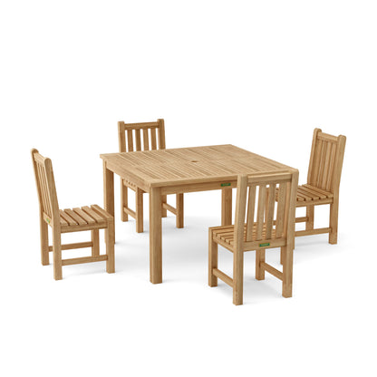 Anderson Teak Windsor Classic Side Chair 5-Piece Dining Table Set — product image 3 of 10